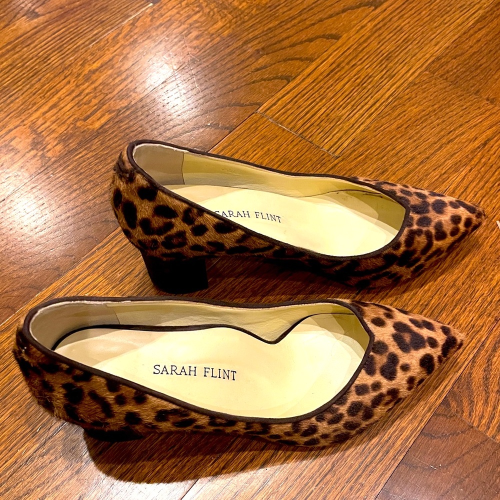 Sarah Flint Emma Leopard Block Heels